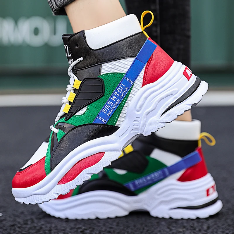 Модные кроссовки для мужчин повседневная обувь на шнуровке дышащая мужская