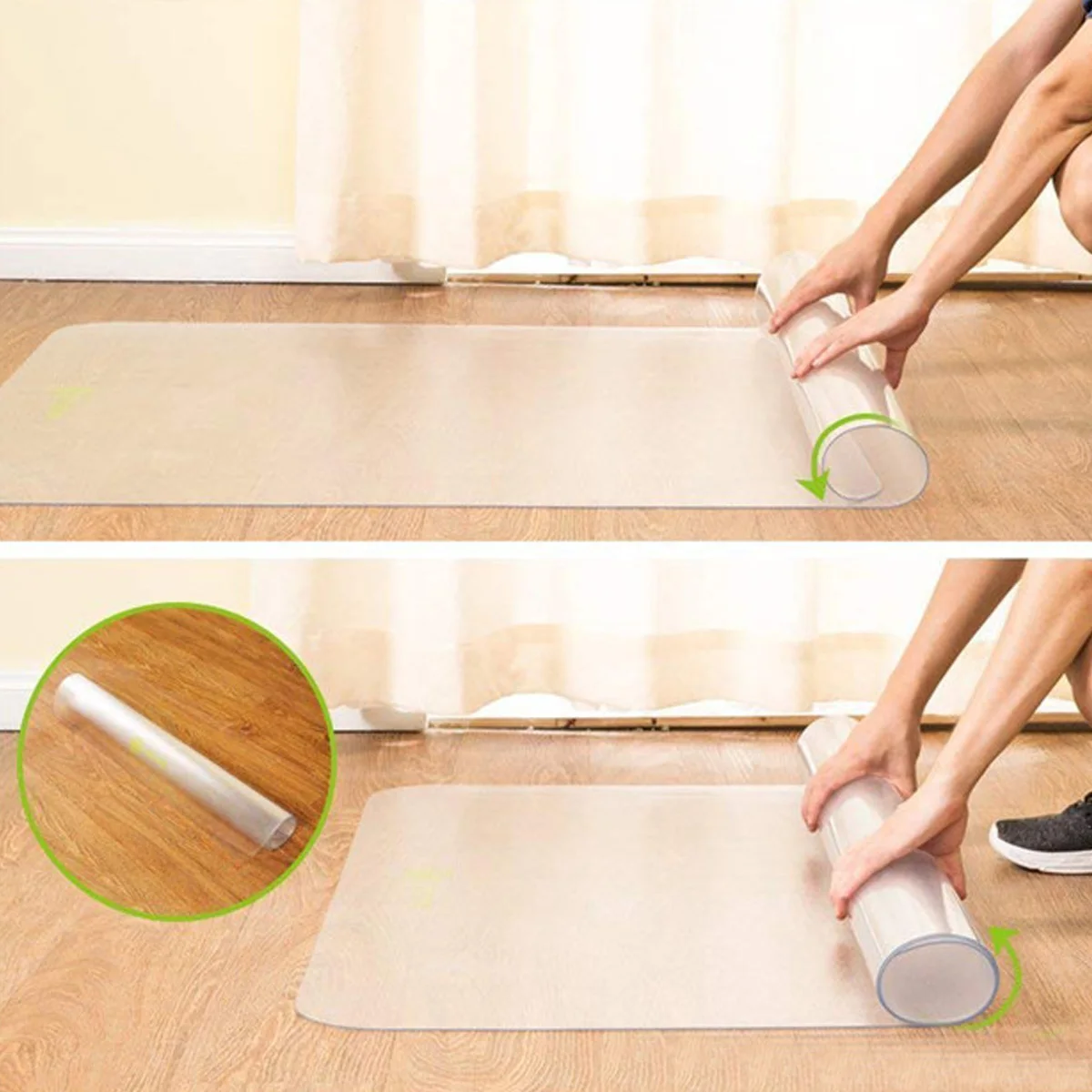 

PVC Protector Clear Chair Mat Home Office Rolling Chair Floor Carpet Kitchen Mat Bath Carpet Living Room Floor Mat Without Chiar