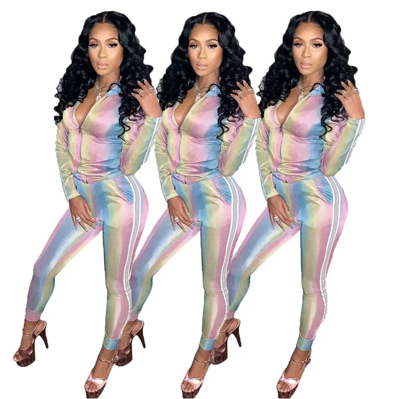 

ZOOEFFBB Tie Dye Two Piece Set Women Clothes Tracksuit Long Sleeve Top and Pants Sweat Suits Lounge Wear Outfits Matching Sets