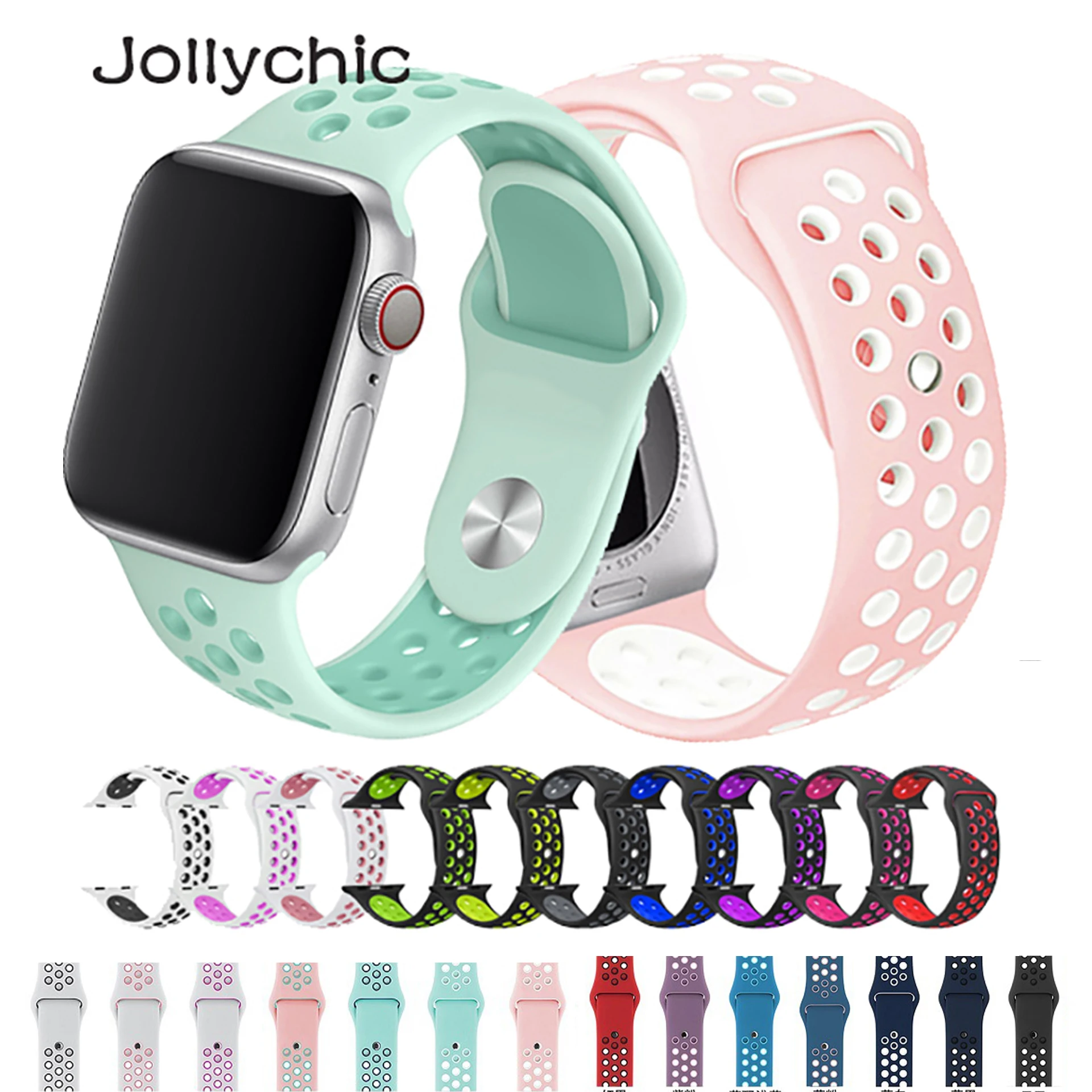Ремешок для Apple Watch 4, 3, 2, 1, ремешок 38 мм, 40 мм, силиконовый браслет 42 мм, 44 мм, ремешок из резины iwatch 4, 3, 2, ремешок, браслеты