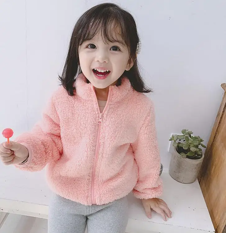 Модное плюшевое пальто для маленьких мальчиков и девочек зимняя теплая