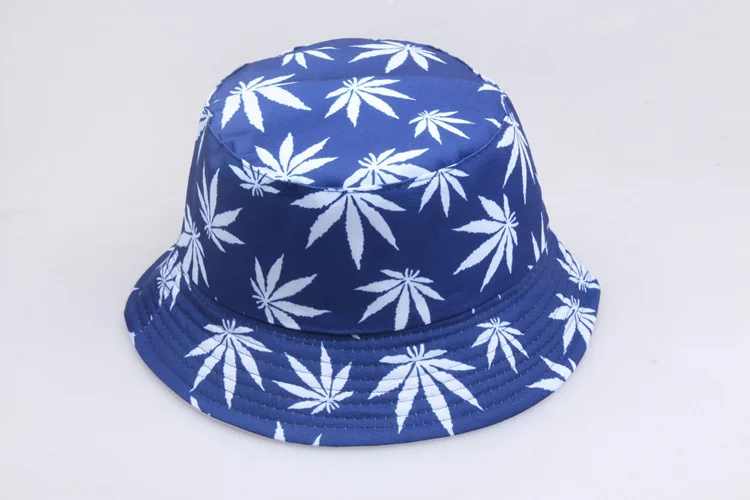 

Maple Leaf Digital Printing women Bucket fishing Hats Sunscreen hat Double-side Unisex Harajuku Bucket Hat Fishing Outdoor Cap