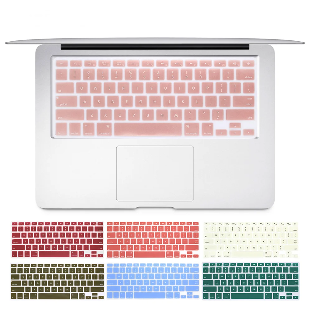 

ESPL Laptop Keyboard Cover for Mac Book Air 13 Pro 15 Inch A1466 A1502 A1278 A1398 US Color Silicon Keyboard Protective Film