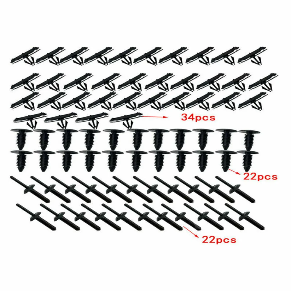 

Plastic Hardware Clip Pro Set Accessories Black For Jeep Wrangler JK 2007-2017 High quality Kit