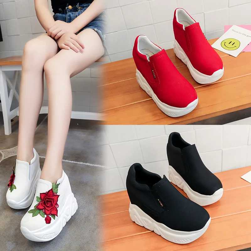 Новинка Мужская обувь без застежки с толстой подошвой на очень высоком каблуке