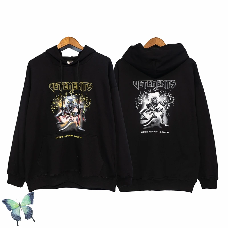 

Heavy Fabric Digital Printing Life After Death Vetements Hoodie Sweatshirts