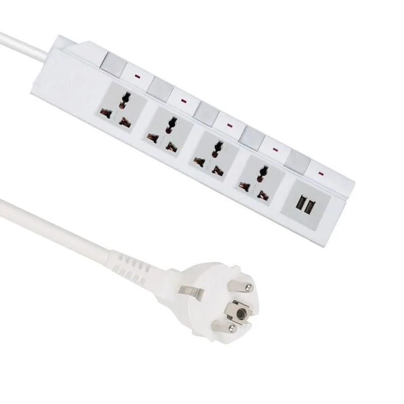10A 250V Немецкий стандарт заземления 1.5 квадратный удлинитель Плата питания Переключатель управления на одно отверстие розетка Дверная розетка для безопасности детей 4,8 евро вилка Европейский стандарт домкрат