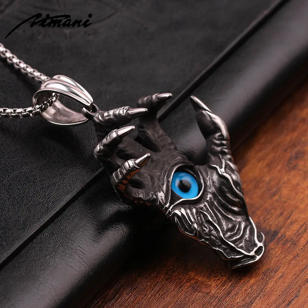 Панк ад дьявол коготь мертвые глаза кулон ожерелье ужас Хэллоуин в виде призрака