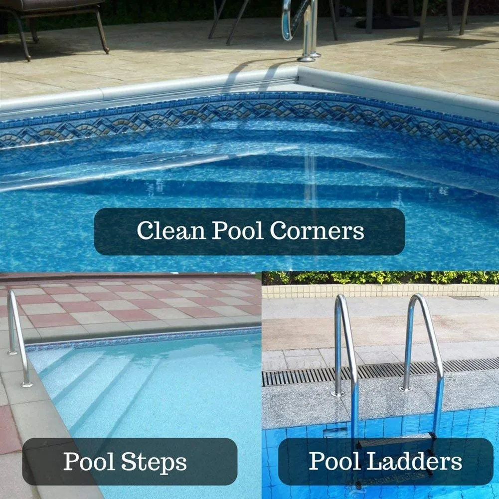 

5.5in Pool Brush Aluminium Brush Head Clean Floors Stainless Steel Bristles