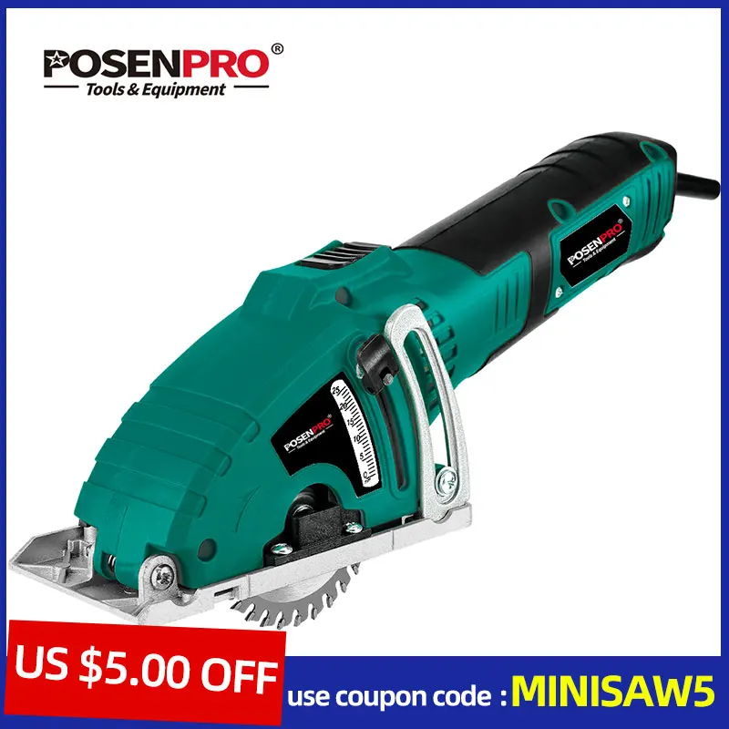 

POSENPRO Electric Mini Circular Saw 700W Mini Saw Multifunctional Electric Saw DIY Power Tool wood saw metal saw