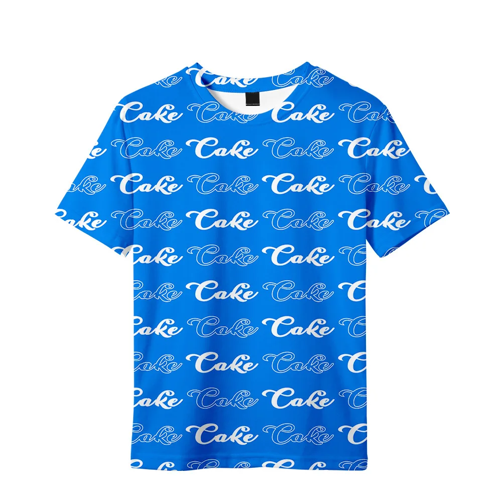 

Hot new trend cake pattern digital printing adult children leisure T-shirt