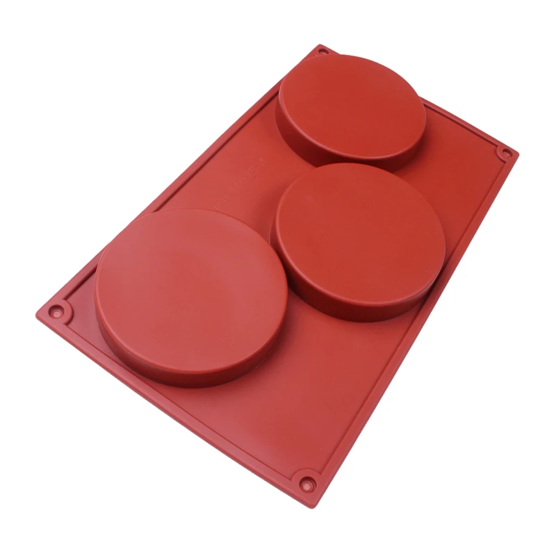 

BMBY-Silicone Mold [Coaster, 3 Cups] Resin Soap Mold Jewelry Making Cake Bakeware-Non-Stick Silicone Tray