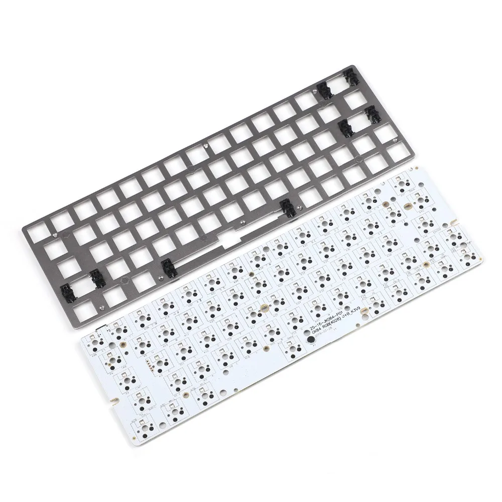 GK64 GK64S клавиатура комплект CNC деревянный корпус Bluetooth Проводная пластина pcb