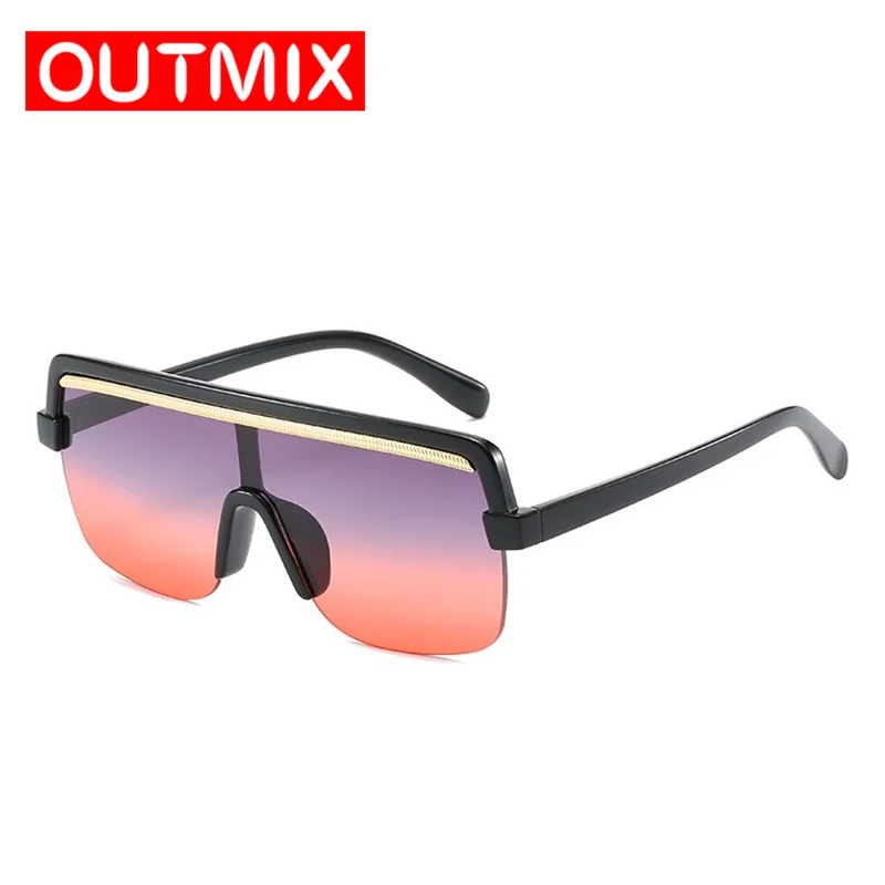 Винтажные большие оправы солнцезащитные очки для женщин цельные коричневые