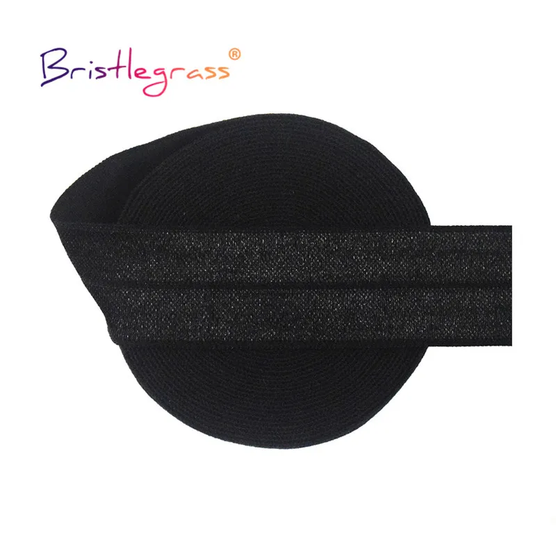 

BRISTLEGRASS 50 100 Yard by Roll 1" 25mm Solid Shiny Foldover Elastic FOE Spandex Satin Band Hair Tie Headband Dress Sewing Trim