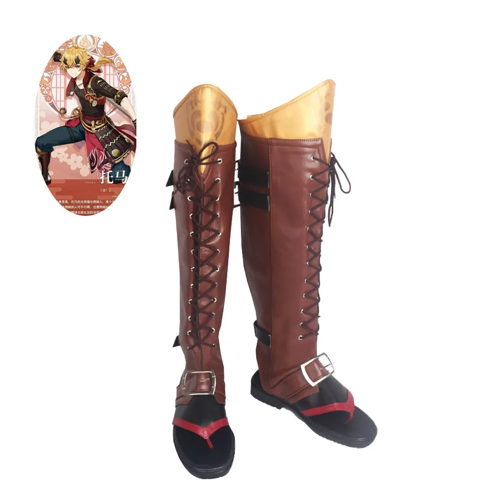 

Genshin Impact Thoma Shoes Cosplay Men Boots Ver1