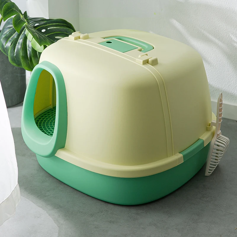 

Corridor Type Litter Box Fully Enclosed Deodorant Kittens Oversized Cat Toilet Cat Poop Basin Sand-Proof Cat Supplies