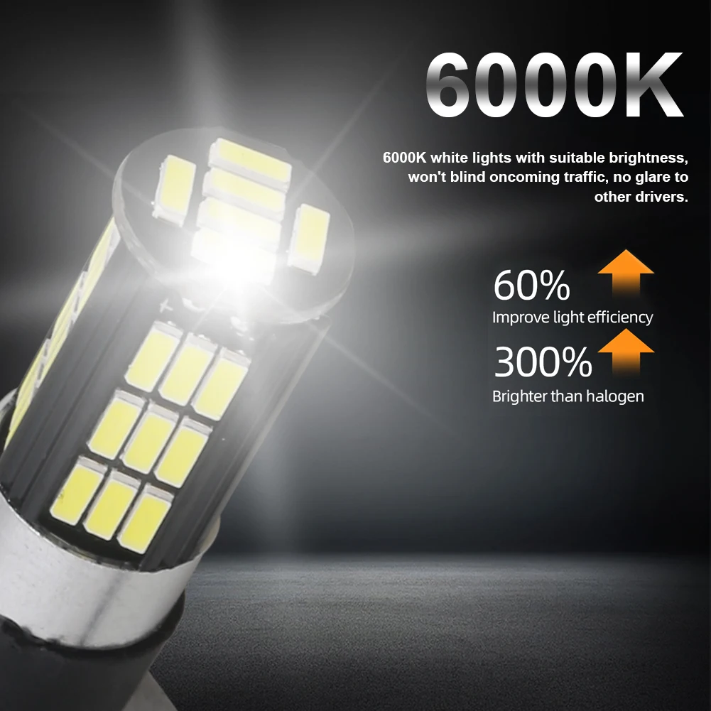 

2 Pcs H1 Halogen Headlight Bulb 50W 7800LM 6000K Super Bright Driving Fog Lights Beam Light Replacement Car Accessories Dropship