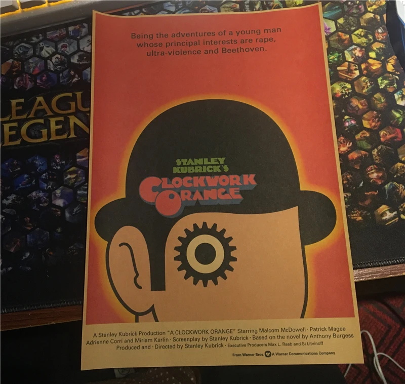 Классический оранжевый постер из фильма заводная работа сборный Декор для дома