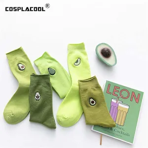 Носки женские в стиле Харадзюку, с забавной вышивкой, 5 разных цветов