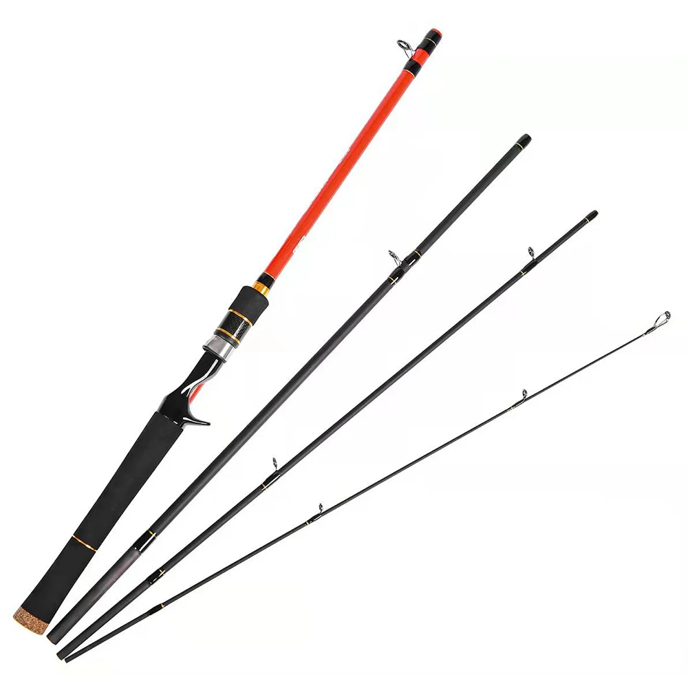 1.8/1.98/2.1/2.4m Graphite Fishing Rods 4 Pieces 4 Sections Fast Action Fishing Lure Rod Carbon Fiber Ultra Light Poles enlarge