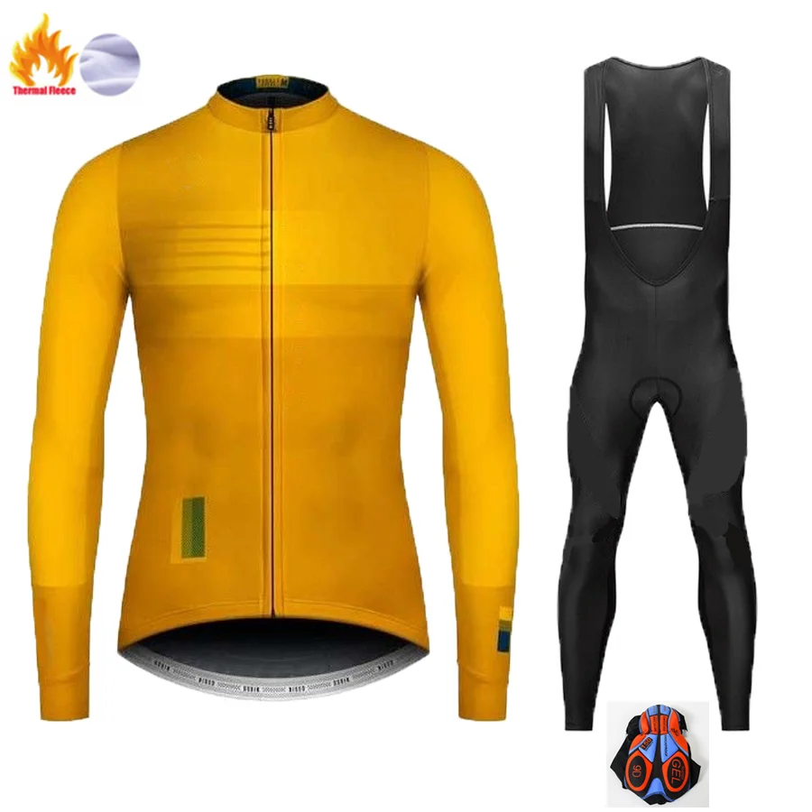 Winter Cycling Suit Зимняя одежда для велоспорта, одежда для езды на велосипеде с длинным рукавом, комплект Джерси для верховой езды, термальный флисовый Майо, Ropa Ciclismo Invierno, сохраняющий тепло - Цвет: Winter Cycling Suit