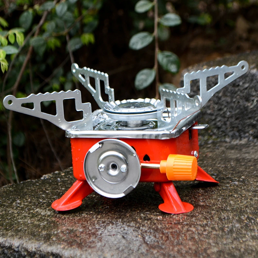 Портативная мини плита для кемпинга походов рыбалки газовая горелка