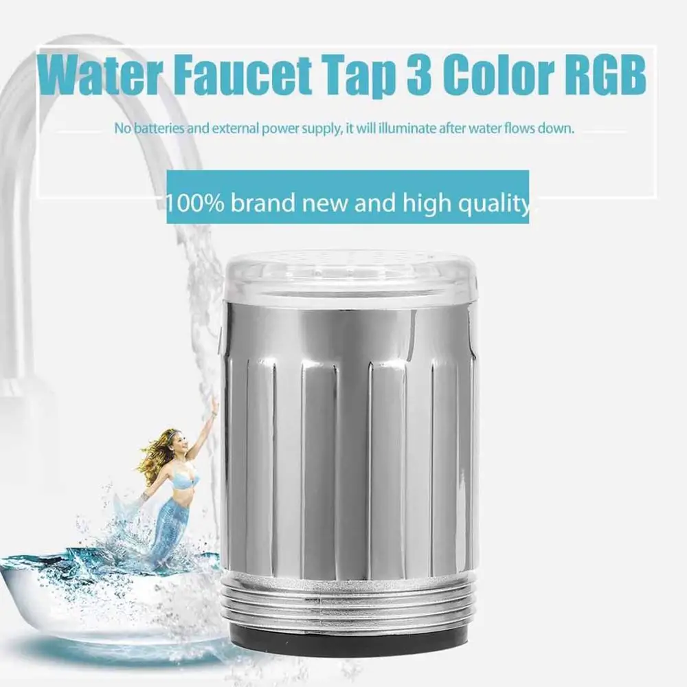 

Kitchen LED faucet Water tap Taps accessory temperature faucets sensor Heads attachment on the crane Glow bathroom