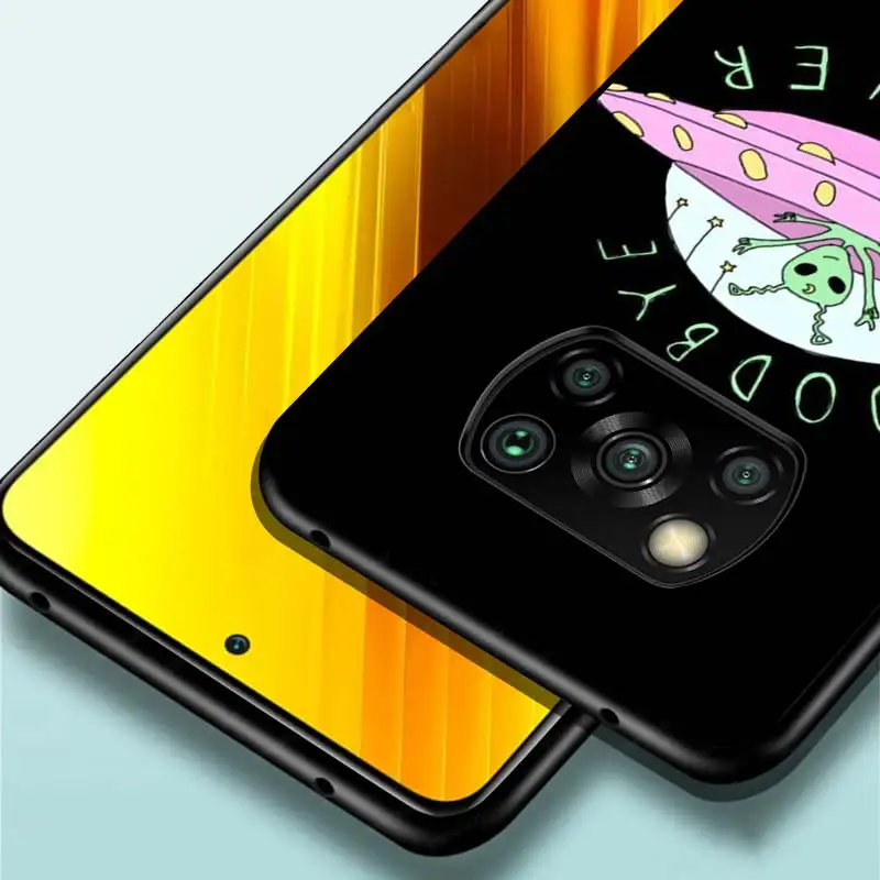 

Aesthetics Cartoon alien for Xiaomi Mi 9T 9 8 CC9 A3 Lite Pro Black Phone Case Shell Soft Fundas Coque Capa