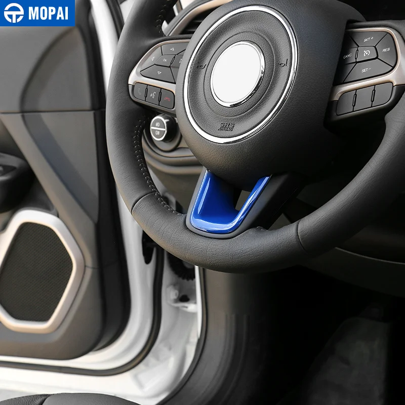 MOPAI ABS украшение для салона автомобиля на руль накладка наклейки Jeep Renegade 2015 + Compass