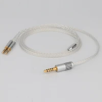 preffair hifi 8 cores silver plated headphone earphone cable for denon ah d600 d7100 hifiman sundara ananda he1000se he6se he400