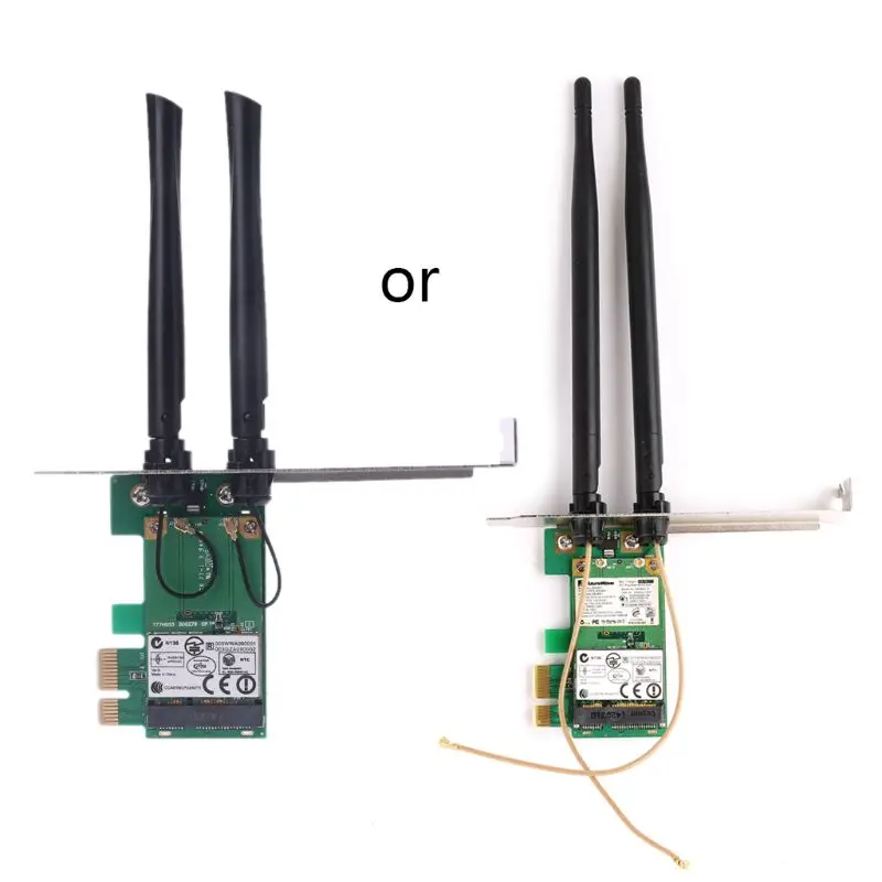 

AR9281 Настольный беспроводной Wifi PCI-E адаптер карты 300 м двойная несъемная антенна