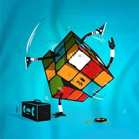 abstract poster rubiks cube canvas painting wall art print posters picture for room shop decoration modern bedroom home decor