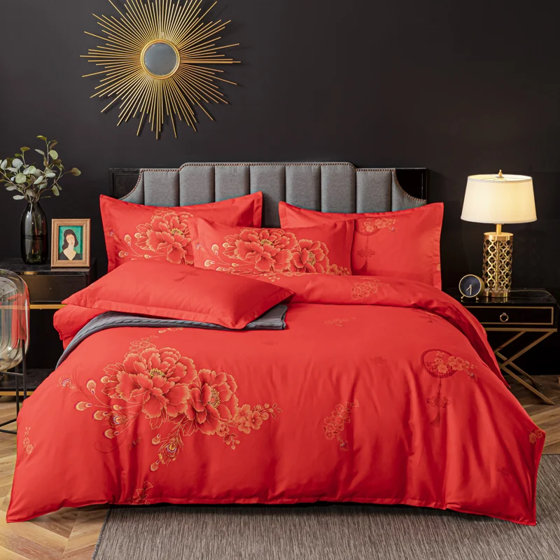 

Soft Microfiber 2 Pillow Shams,1 Bed Sheet Queen And 1 Duvet Cover, King, Twin, Full Size, Bedding Set 4 In 1