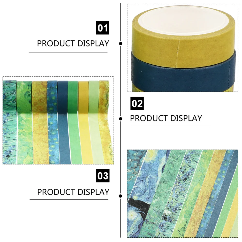 

24 Rolls Adhesive Washi Tape Masking Label for Scrapbooking Journal DIY Craft