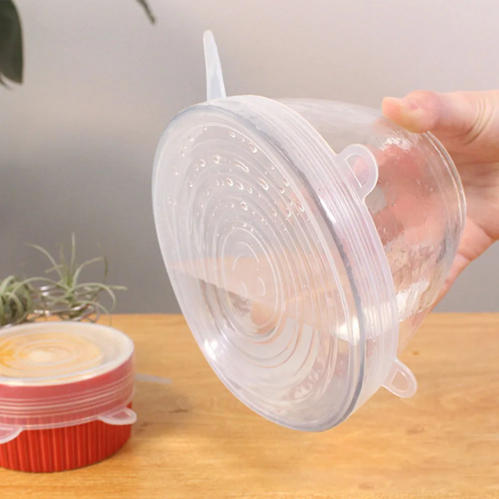 Многоразовая силиконовая крышка для еды Кепки стрейч крышки посуды чаша