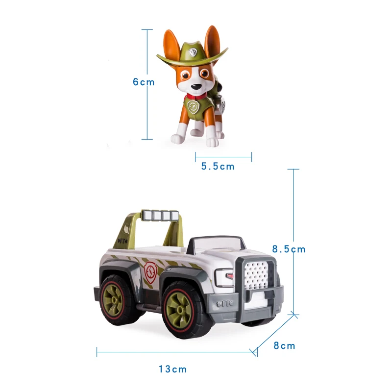 

Original Paw Patrol toy Jungle Tracker Chase Marshall Skye Rescue Vehicle Toy Set Action Figure Model Patrulla Canina Kid Gift