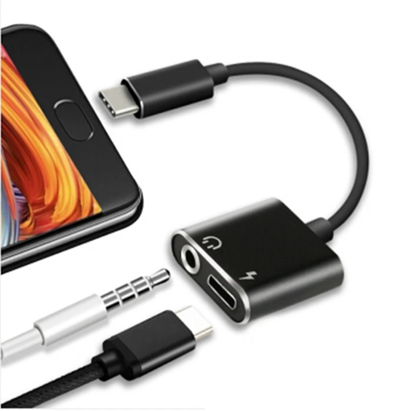 2 in1 Type-C to 3.5mm Headphone Jack Adaptor/Connector Charger Earphone Aux o &amp Charge Adaptor | Электроника