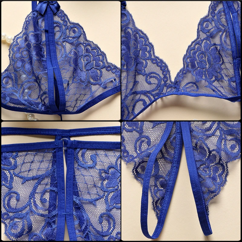 Sexy Women Sheer Lace Strappy Bralette Push Up Bra Plus Size Transparent Underwear Erotic Lingerie Femme Wire Free For | Женская одежда