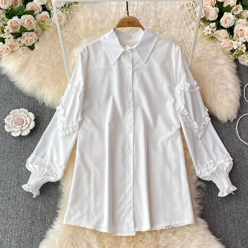 Весна-Осень 2022 костюмы в корейском студенческом стиле женские белые шикарные