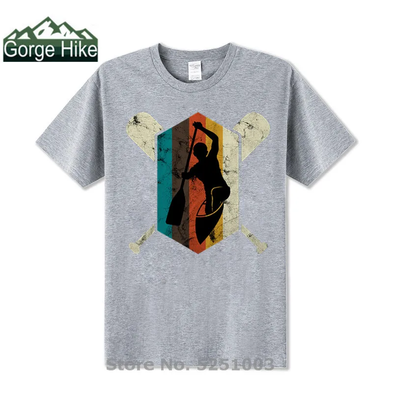 Мужская винтажная рубашка для каякинга в стиле ретро|Мужские футболки| |