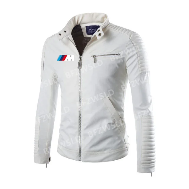 

Men's for bmw Jacket PU Leather Jacket Men Fashion Clothing Autumn Coat Men Motorcycle Jacket Artificial Leather High Quality uo
