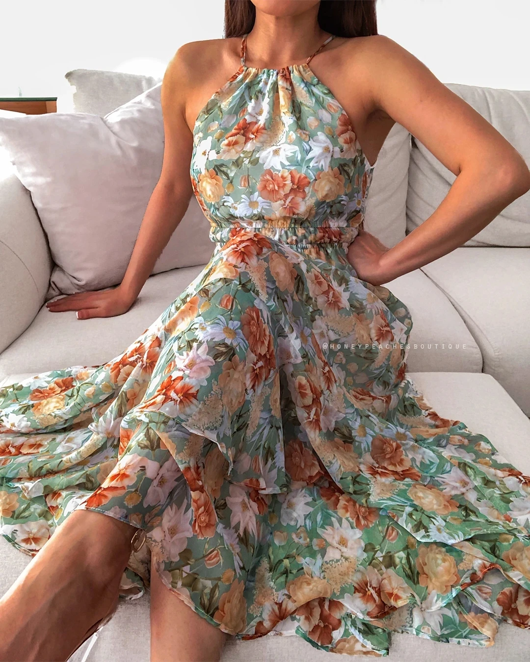 Summer Floral Long Dress Bohe Dresses Sexy Halter Strapless Sundress Vacation Clothes For Women holiday beach dresses | Женская одежда