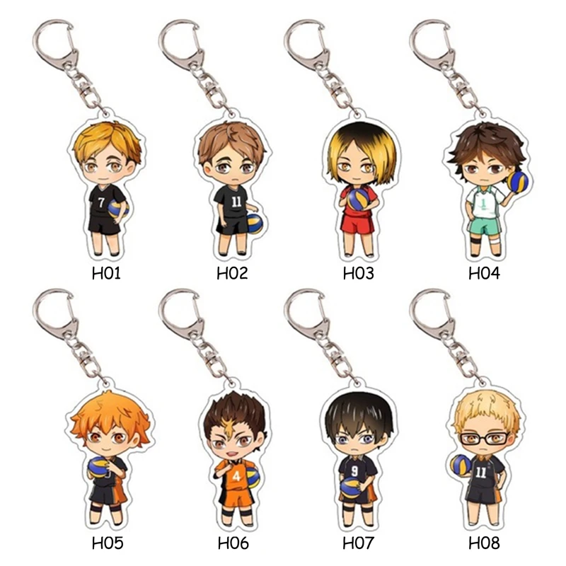 

Anime Haikyuu! Keychain Hinata Kenma Kozume KeyRing Pendant Cartoon Accessories Collection Kids Gift For Boyfriend