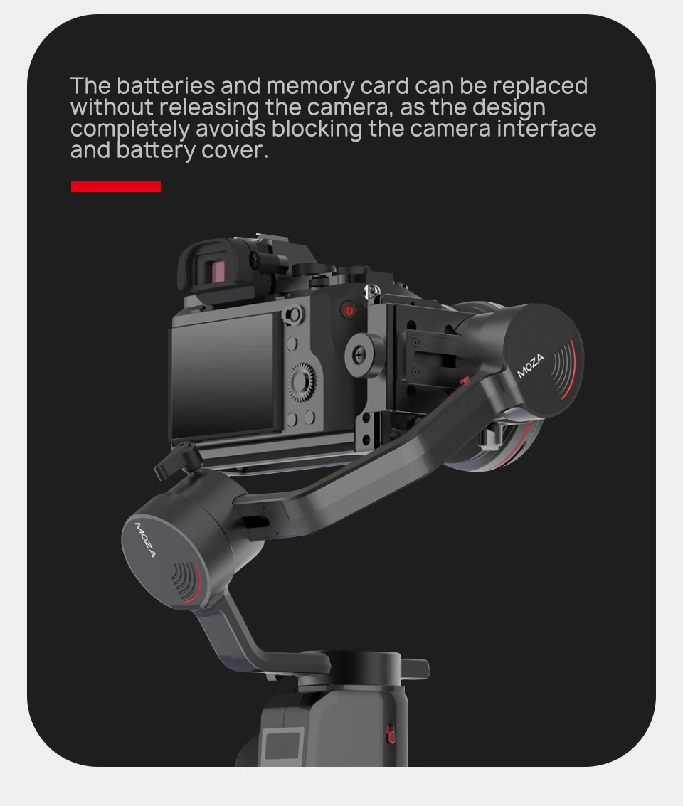 Moza Aircross 2 3-осевой портативный гидростабилизатор камеры PK DJI Ronin SC Ronin-SC Zhiyun Crane 2