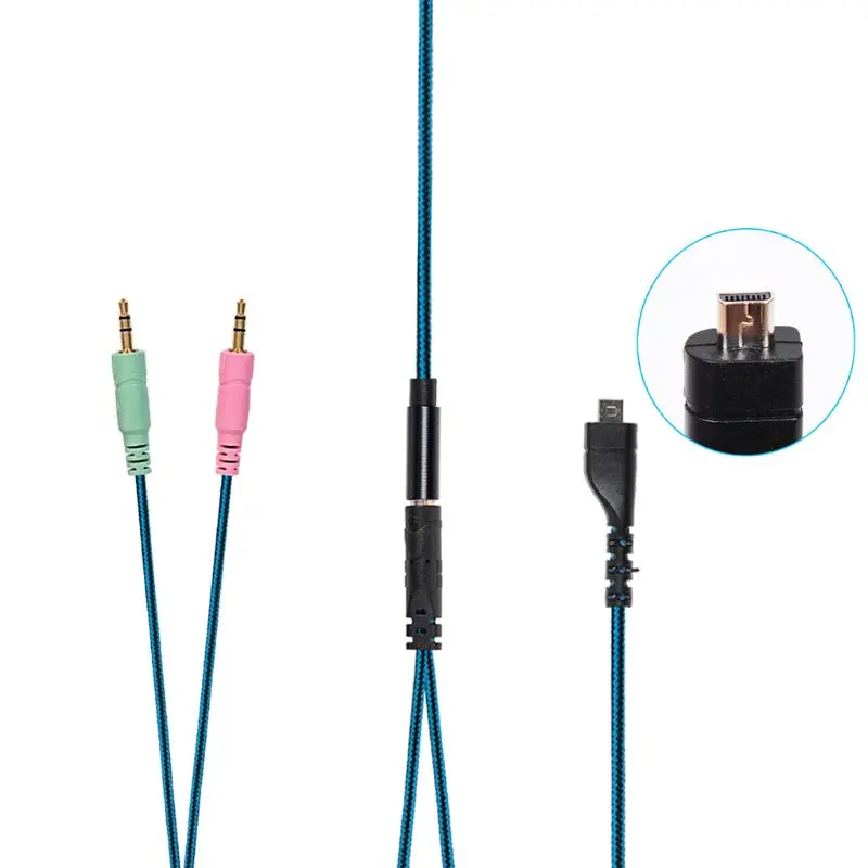 

New Replacement Gaming Headphone Cable Audio Cables for Steelseries Arctis 3 5 7 Headphones