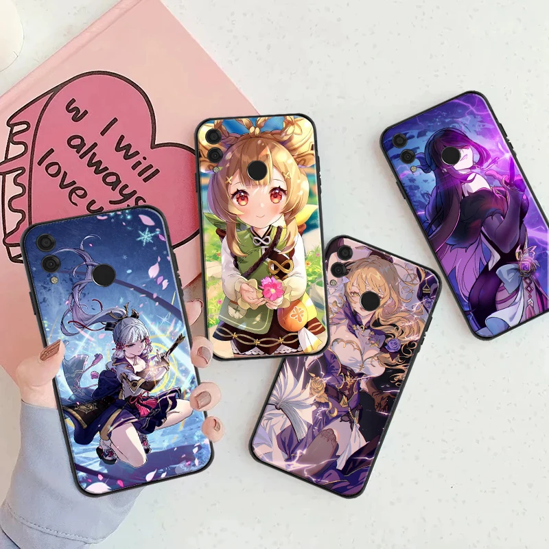 

Genshin Impact Raiden Shogun Baal Phone Case For Huawei Honor 7X 8X 8C 9 V9 9X 10 V10 V20 20i 30 Lite 50 Soft TPU Silicon Cover