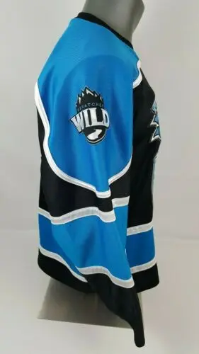 

Wenatchee Wild Hockey Team BCHL Wolf Retro throwback MEN'S Hockey Jersey Embroidery Stitched Customize any number and name