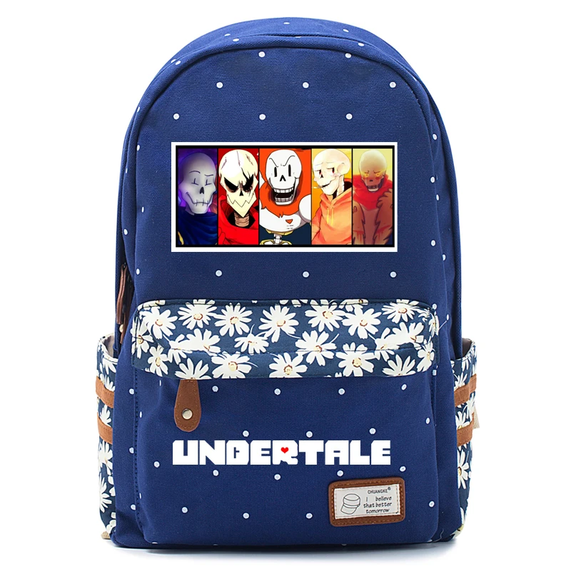 Холщовый Рюкзак с принтом Undertale школьные ранцы для Девочек Молодежные
