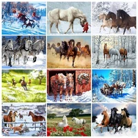 photocustom painting by numbers horse diy oil paint by numbers on canvas 60x75cm frameless number painting home decor